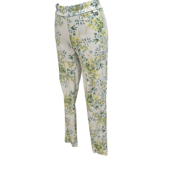 Calvin Klein Floral Print Pants XS Casual Summer Beach Elegant Vacation Boho - Picture 8 of 9